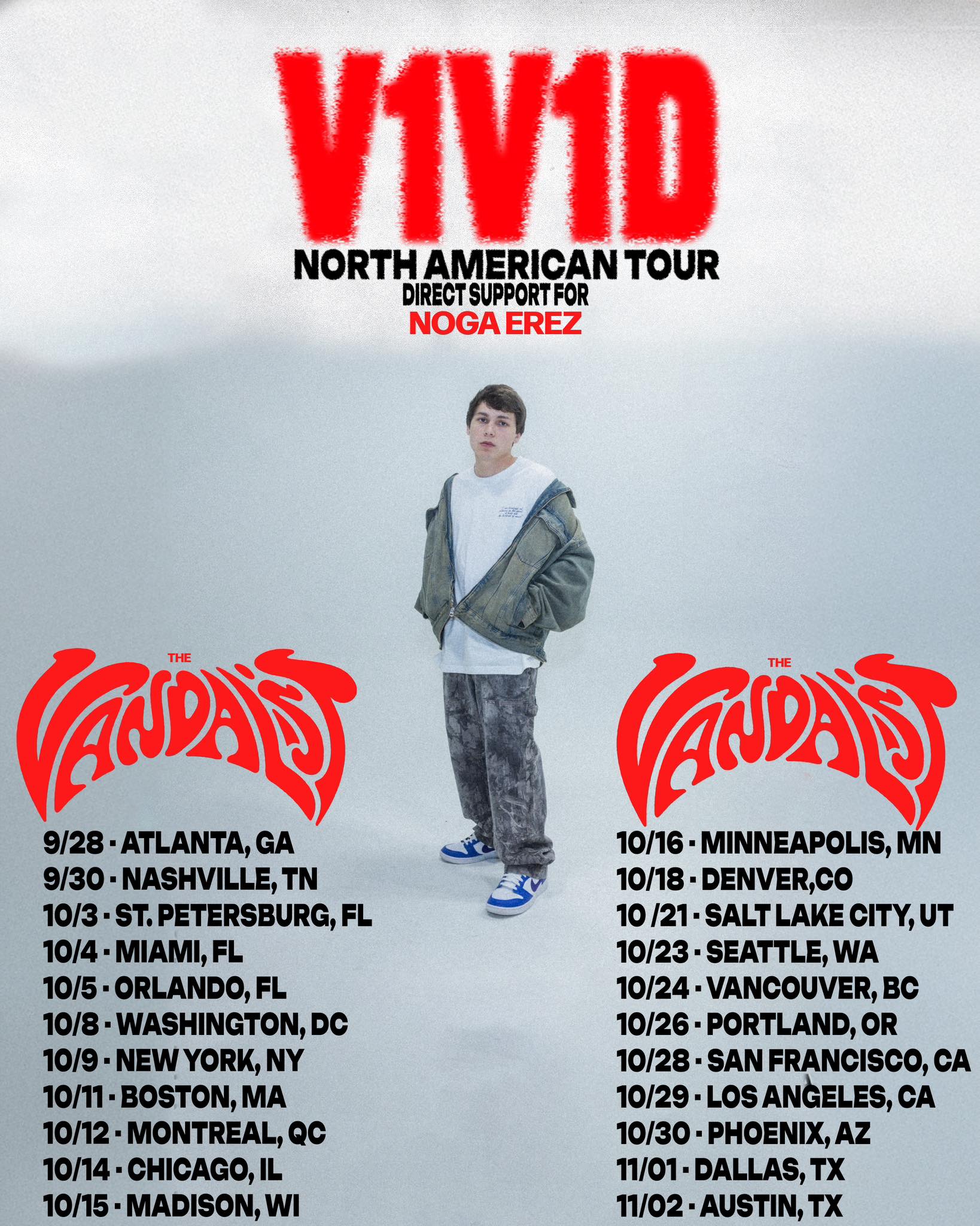 V1v1d The Vandalist Tour Poster 2025